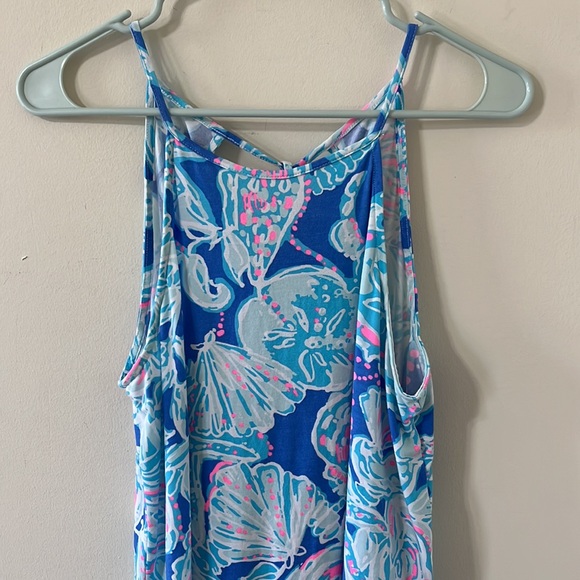 Lilly Pulitzer Margot Top Blue Haven Pop Up Into The Deep Tank Top Size Small - Picture 3 of 10